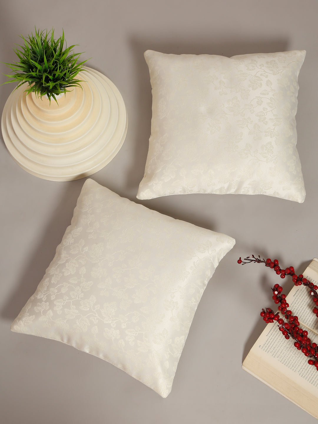 Self Design Jacquard Polyester cushion coverS ( 16 X 16 :: 24 X 24 INCH )