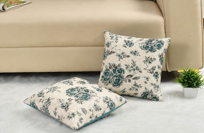 Self Design Jacquard Floral cushion coverS (  16 X 16 :: 24 X 24 INCH )
