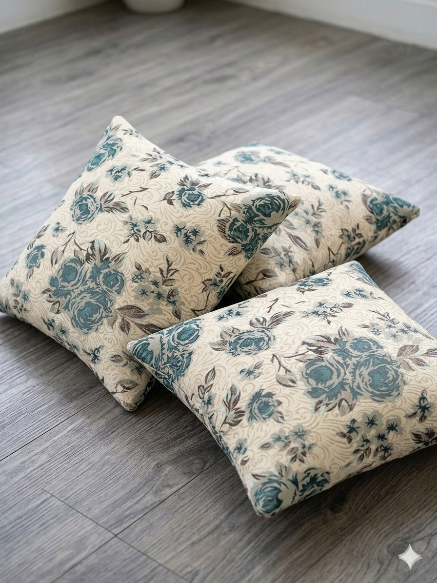 Self Design Jacquard Floral cushion coverS ( 16 X 16 :: 24 X 24 INCH )