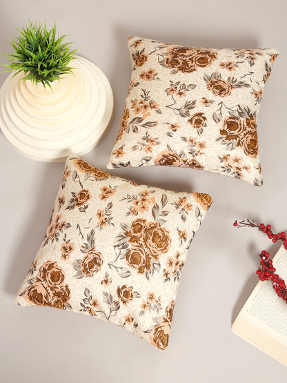 Self Design Jacquard Floral cushion coverS ( 16 X 16 :: 24 X 24 INCH )