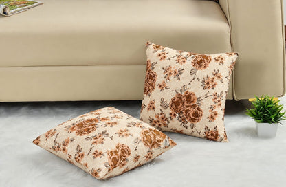 Self Design Jacquard Floral cushion coverS (  16 X 16 :: 24 X 24 INCH )