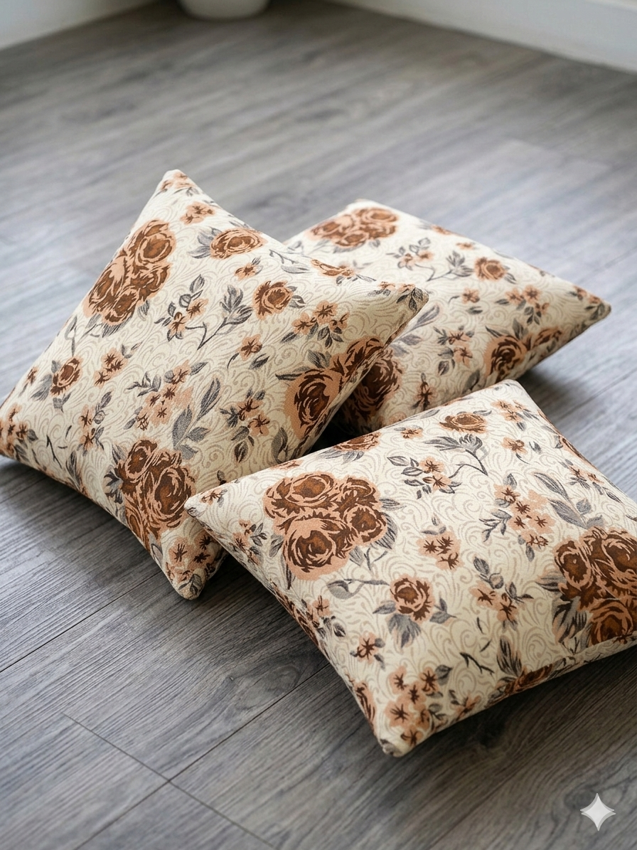 Self Design Jacquard Floral cushion coverS ( 16 X 16 :: 24 X 24 INCH )
