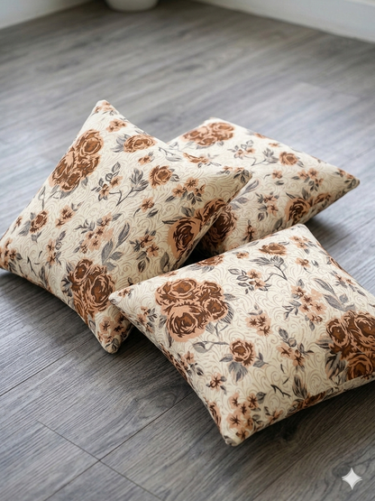 Self Design Jacquard Floral cushion coverS ( 16 X 16 :: 24 X 24 INCH )