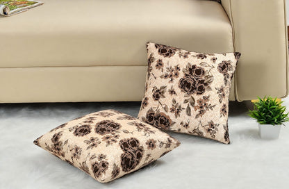 Self Design Jacquard Floral cushion coverS (  16 X 16 :: 24 X 24 INCH )