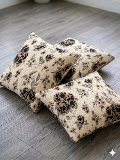 Self Design Jacquard Floral cushion coverS ( 16 X 16 :: 24 X 24 INCH )