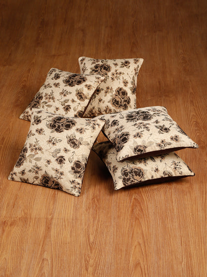 Self Design Jacquard Floral cushion coverS ( 16 X 16 :: 24 X 24 INCH )