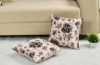 Self Design Jacquard Floral cushion coverS (  16 X 16 :: 24 X 24 INCH )