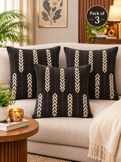 Heavy Zari Embroidery Cushion Cover | 16 x 16 Inch