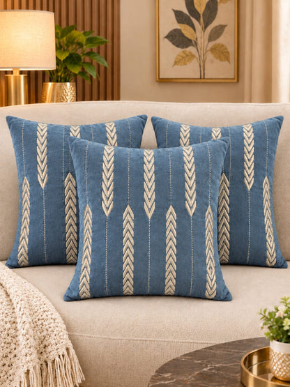 Heavy Zari Embroidery Cushion Cover | 16 x 16 Inch