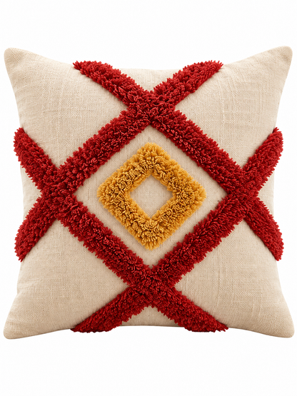 Slub Cotton & Taffeta Cushion Covers 16 x 16 Inch