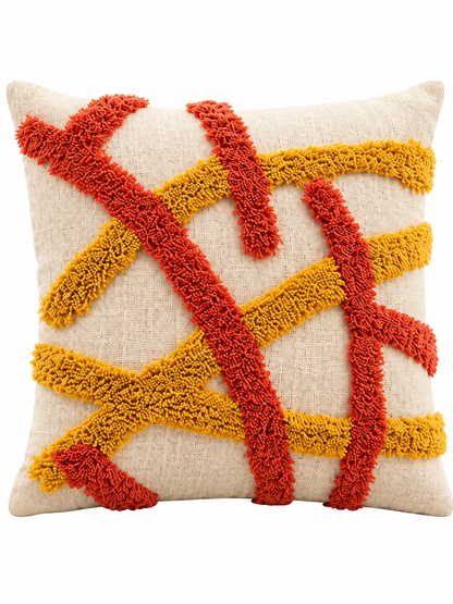 Slub Cotton & Taffeta Cushion Covers 16 x 16 Inch