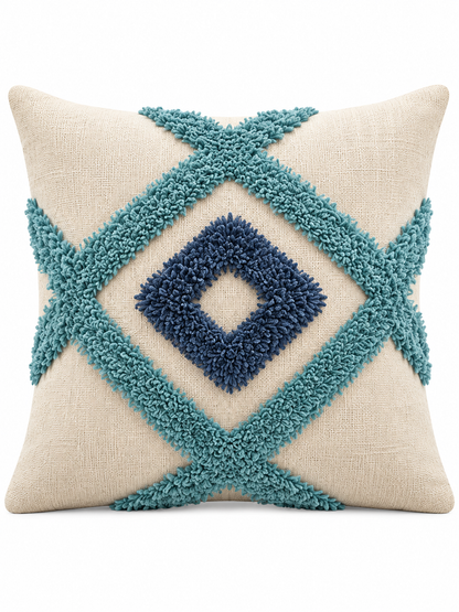 Slub Cotton & Taffeta Cushion Covers 16 x 16 Inch