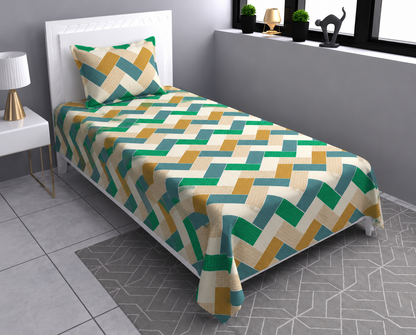 Soft Pollycotton Floral Bedsheet 220 TC Bedsheet with Maching  pillow cover