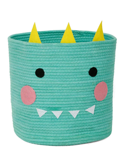 Green monster laundry hamper with cartoon design