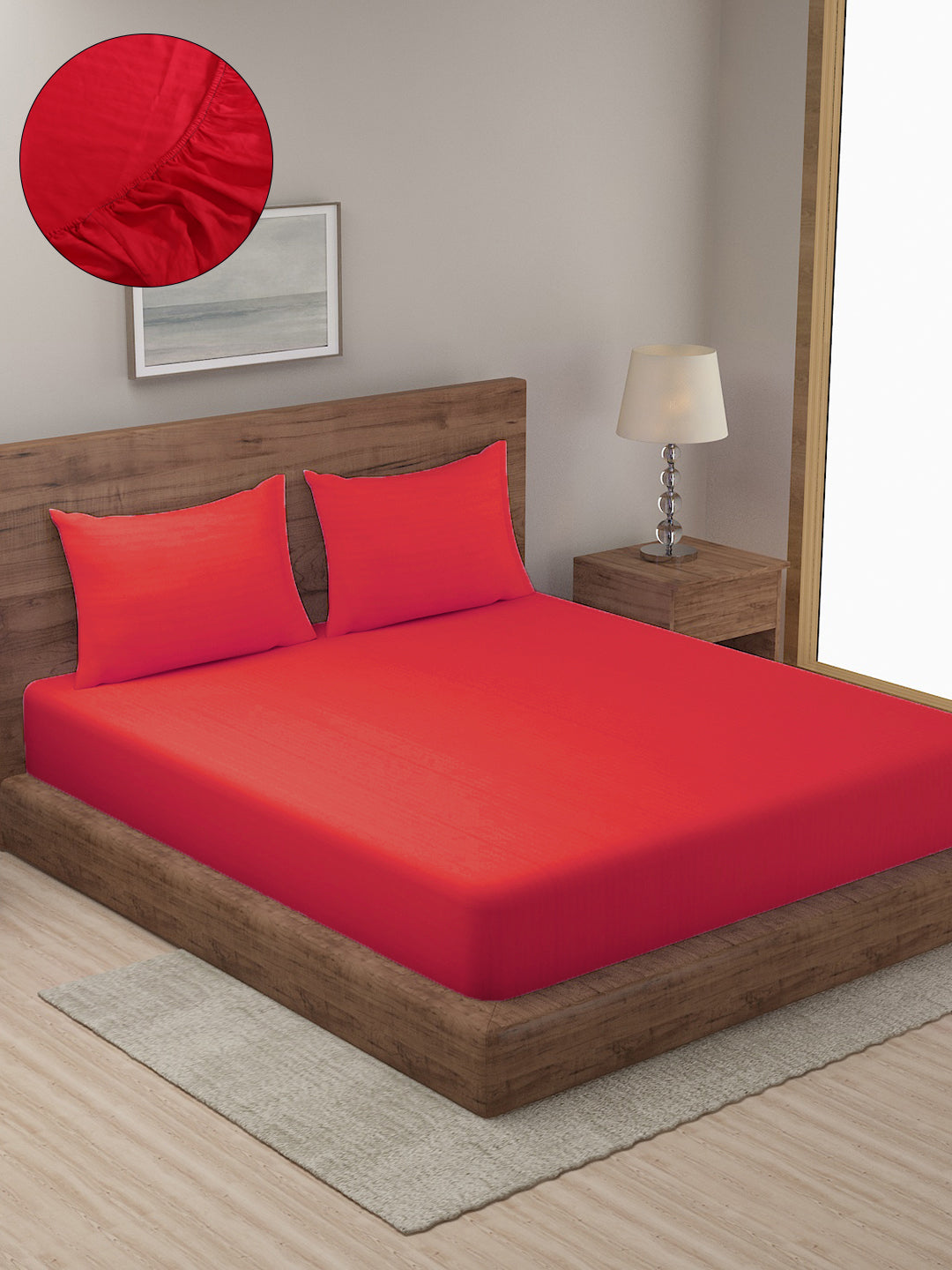 Satin Cotton Striped Premium Bedsheet with  Pillow Covers
