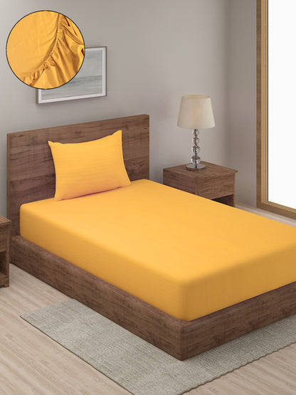 Satin Cotton Striped Premium Bedsheet with  Pillow Covers