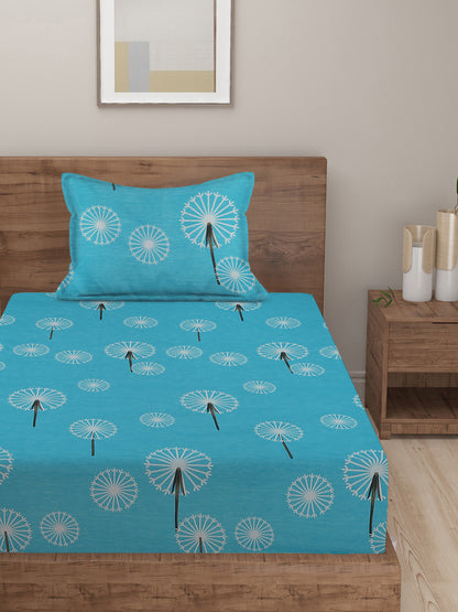 Soft Pollycotton Floral Bedsheet 220 TC Bedsheet with Maching  pillow cover