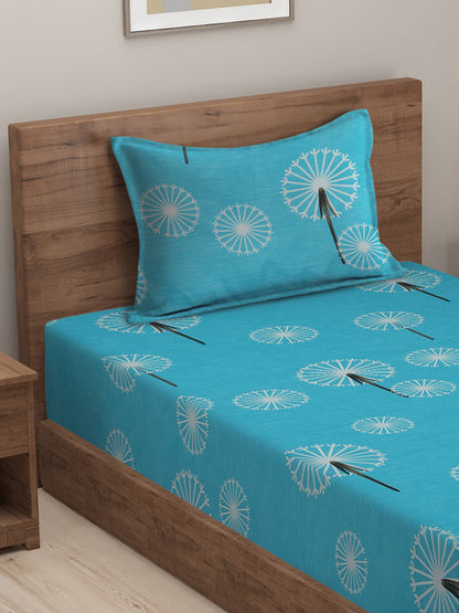 Soft Pollycotton Floral Bedsheet 220 TC Bedsheet with Maching  pillow cover