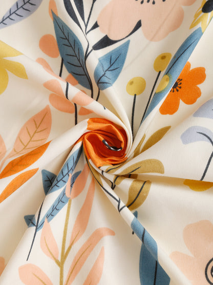Soft Pollycotton Floral Bedsheet 220 TC Bedsheet with Maching  pillow cover