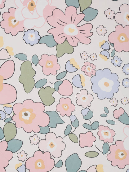 Soft Pollycotton Floral Bedsheet 220 TC Bedsheet with Maching  pillow cover