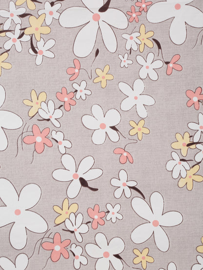 Soft Pollycotton Floral Bedsheet 220 TC Bedsheet with Maching  pillow cover