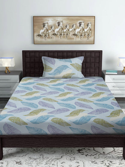 Soft Pollycotton Floral Bedsheet 220 TC Bedsheet with Maching  pillow cover