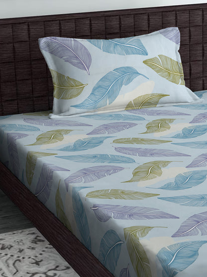 Soft Pollycotton Floral Bedsheet 220 TC Bedsheet with Maching  pillow cover