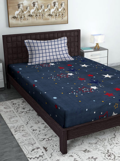 Soft Pollycotton Floral Bedsheet 220 TC Bedsheet with Maching  pillow cover
