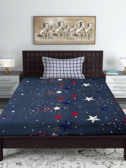 Soft Pollycotton Floral Bedsheet 220 TC Bedsheet with Maching  pillow cover