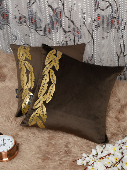 Soft Velvet Foil Printed cushion covers ( 16 x 16 inch )