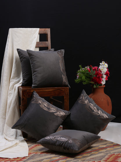 Soft Velvet Foil Printed cushion covers ( 16 x 16 inch )