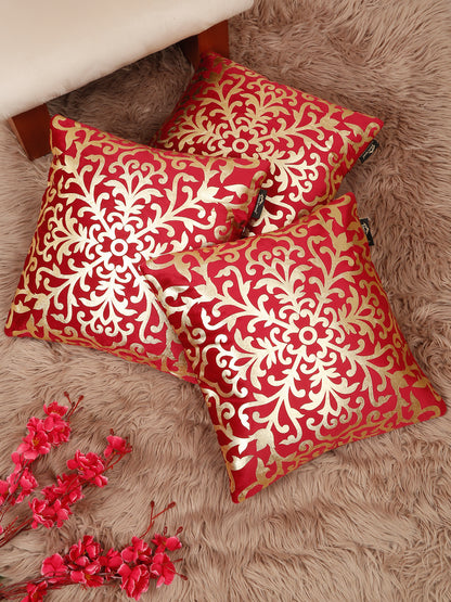 Floral Velvet Square Cushion Covers 16 X 16 INCHES