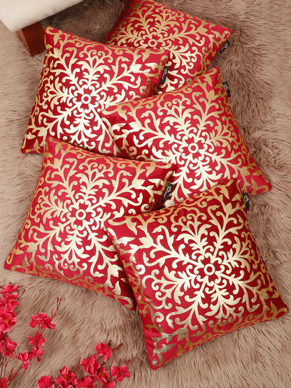 Floral Velvet Square Cushion Covers 16 X 16 INCHES
