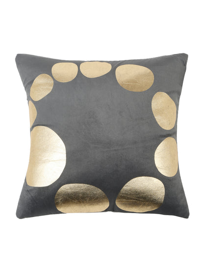 Geometric Foil Printed Velvet Square Cushion Covers 16 X 16 INCHES