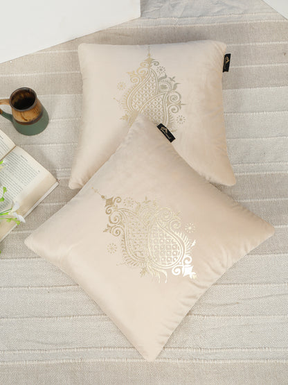 Printed Velvet Square Cushion Covers 16 X 16 INCHES