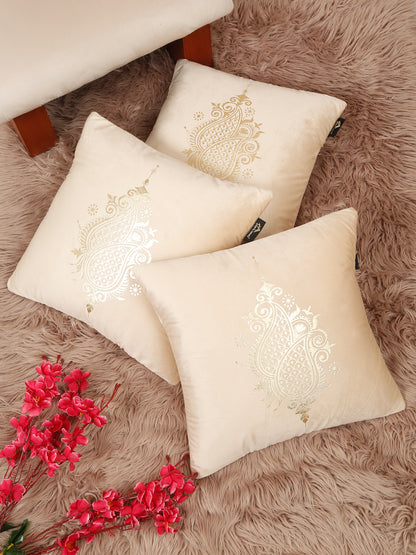 Printed Velvet Square Cushion Covers 16 X 16 INCHES