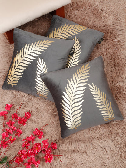 Floral Printed Velvet Square Cushion Covers 16 X 16 INCHES