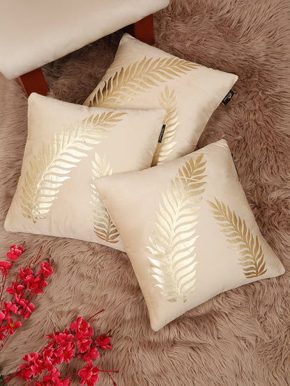 Floral Printed Velvet Square Cushion Covers 16 X 16 INCHES