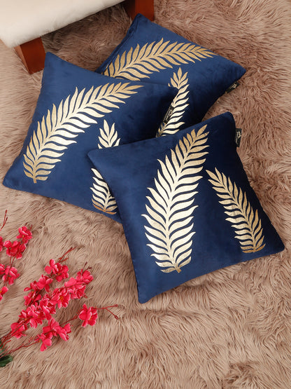 Floral Printed Velvet Square Cushion Covers 16 X 16 INCHES