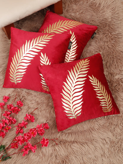 Floral Printed Velvet Square Cushion Covers 16 X 16 INCHES