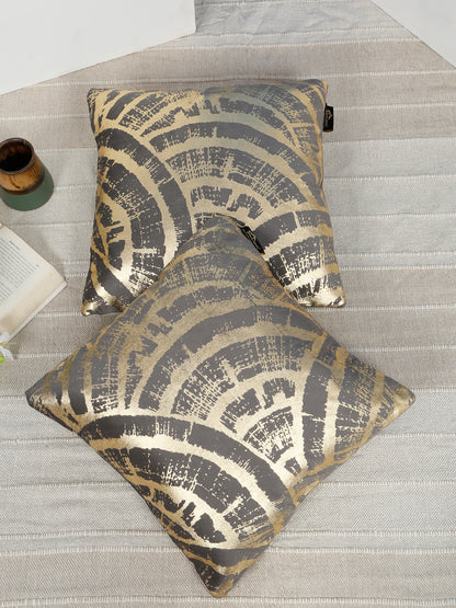 Abstract Foil Printed Velvet Square Cushion Covers 16 X 16 INCHES