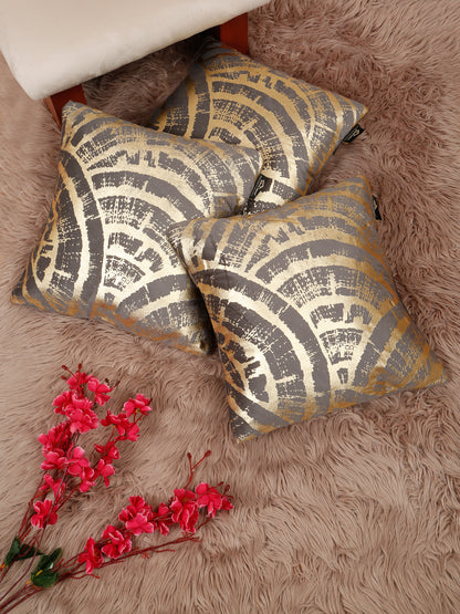 Abstract Foil Printed Velvet Square Cushion Covers 16 X 16 INCHES
