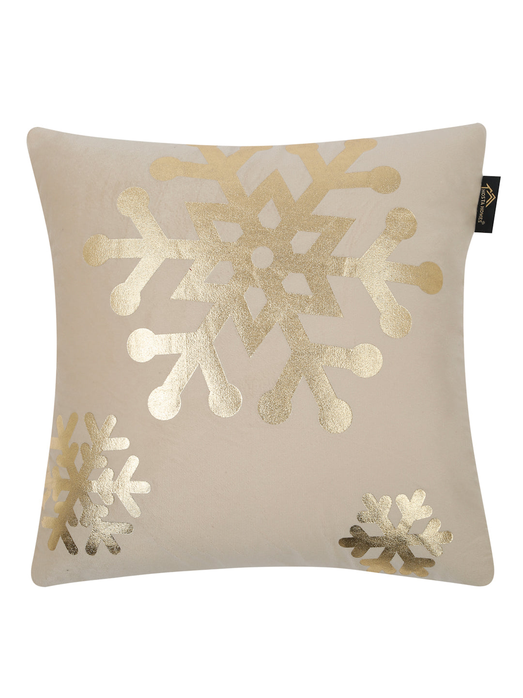 Abstract Floral Foil Printed Velvet Square Cushion Covers 16 X 16 INCHES