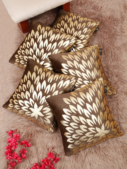 Printed Velvet Square Cushion Covers 16 X 16 INCHES