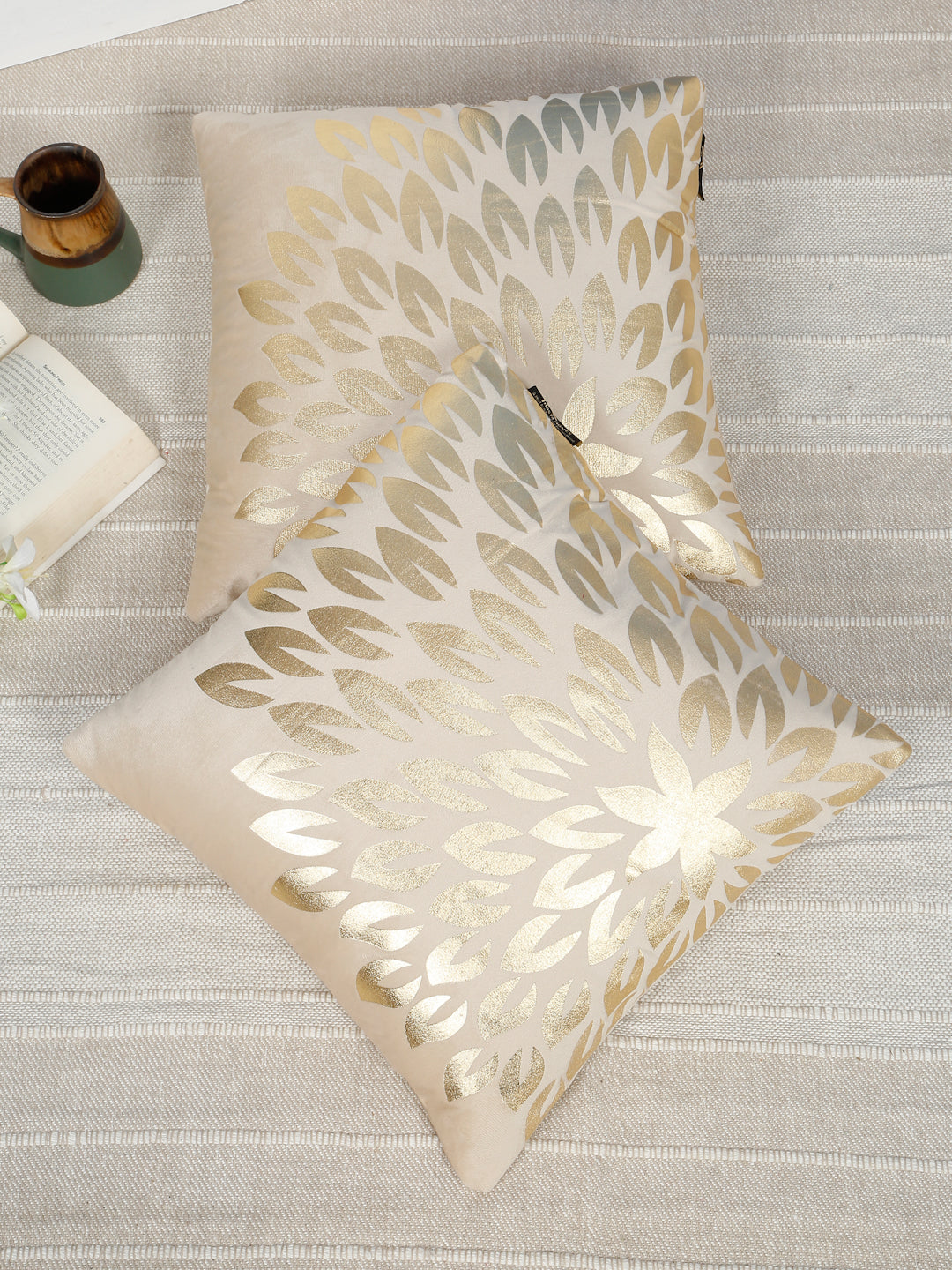 Printed Velvet Square Cushion Covers 16 X 16 INCHES