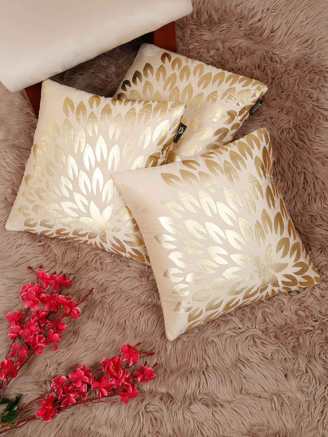 Printed Velvet Square Cushion Covers 16 X 16 INCHES