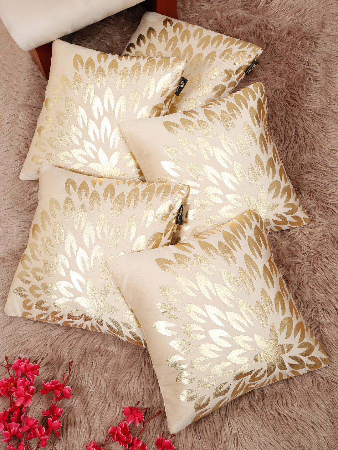 Printed Velvet Square Cushion Covers 16 X 16 INCHES