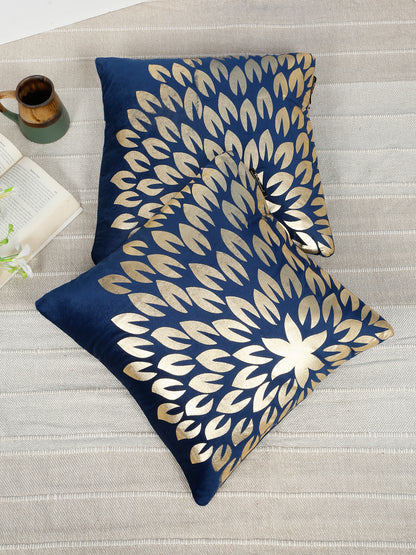Printed Velvet Square Cushion Covers 16 X 16 INCHES