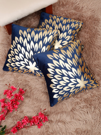 Printed Velvet Square Cushion Covers 16 X 16 INCHES