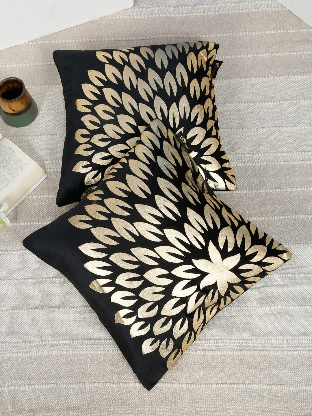 Printed Velvet Square Cushion Covers 16 X 16 INCHES